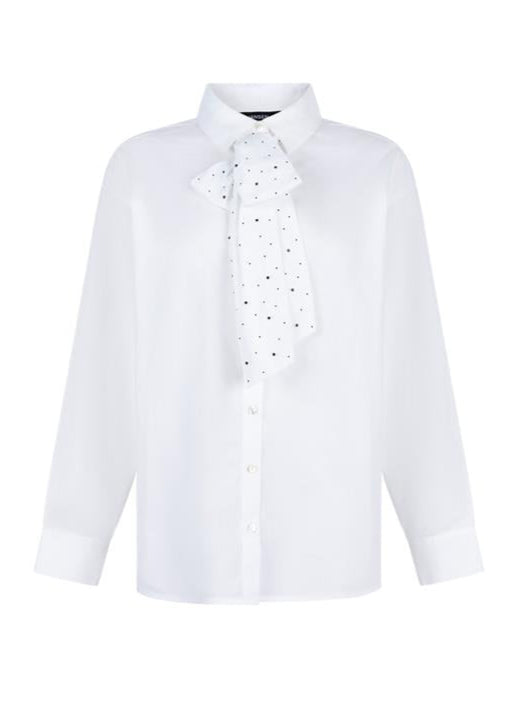 Jansen Amsterdam Isabel blouse met rhinestones | Wit