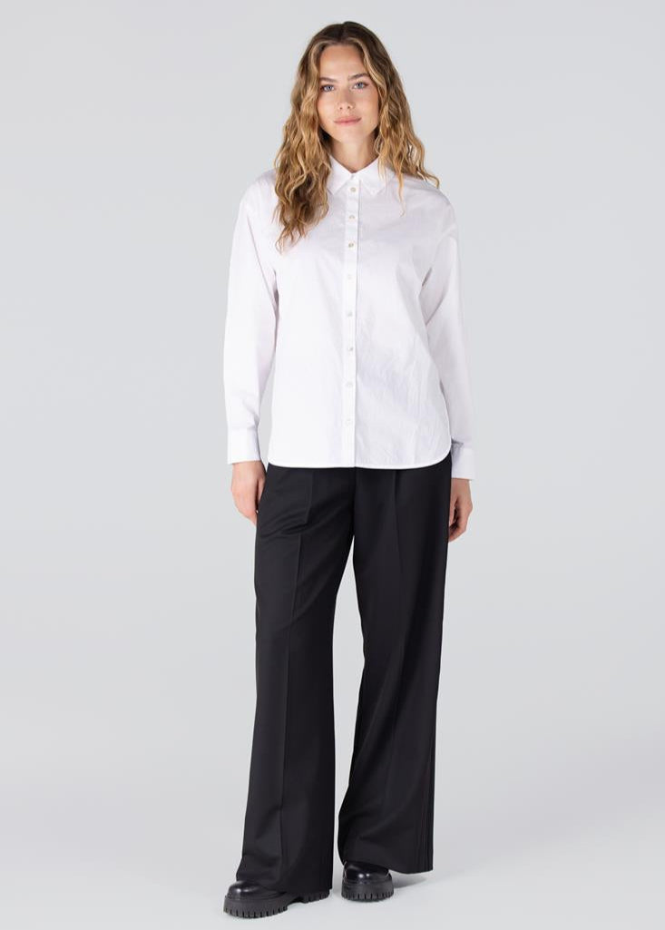 Jansen Amsterdam Isabel blouse met rhinestones | Wit