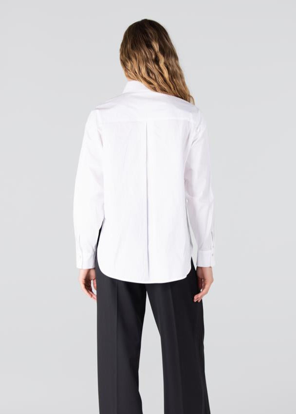 Jansen Amsterdam Isabel blouse met rhinestones | Wit