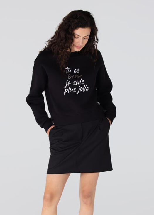 Jansen Amsterdam Lola t-shirt met logo | Zwart