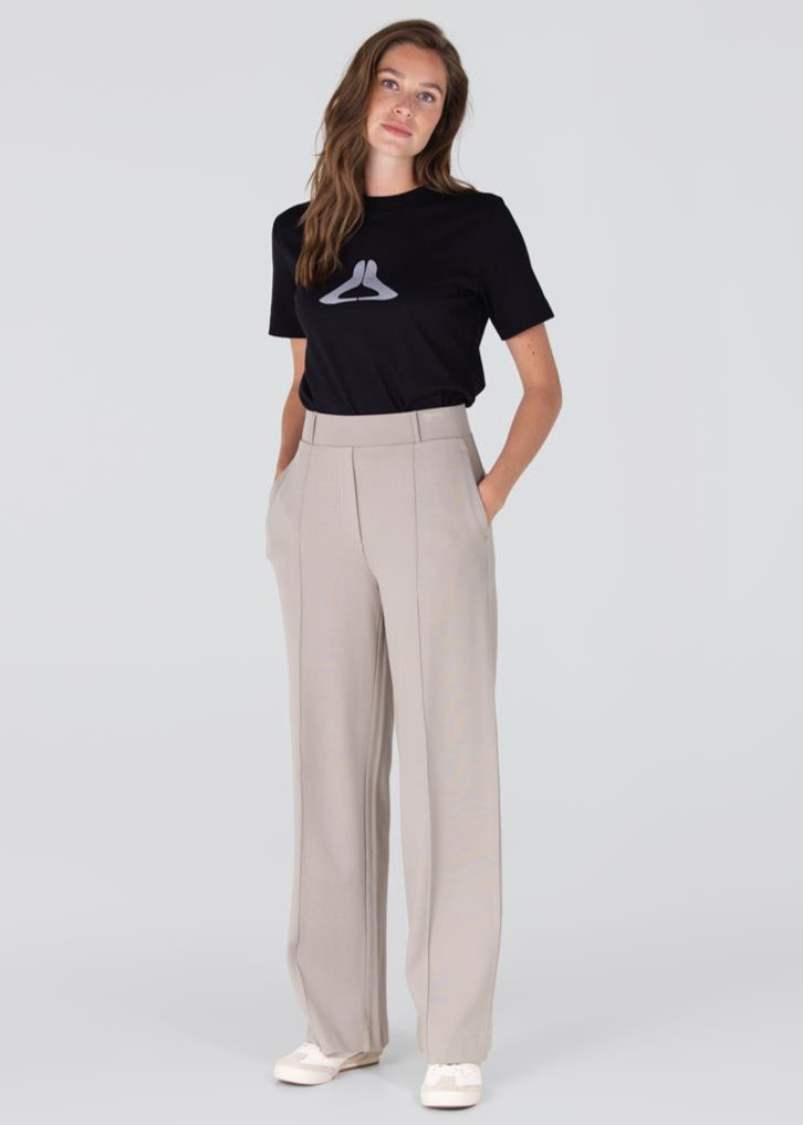 Jansen Amsterdam Lola t-shirt met logo | Zwart