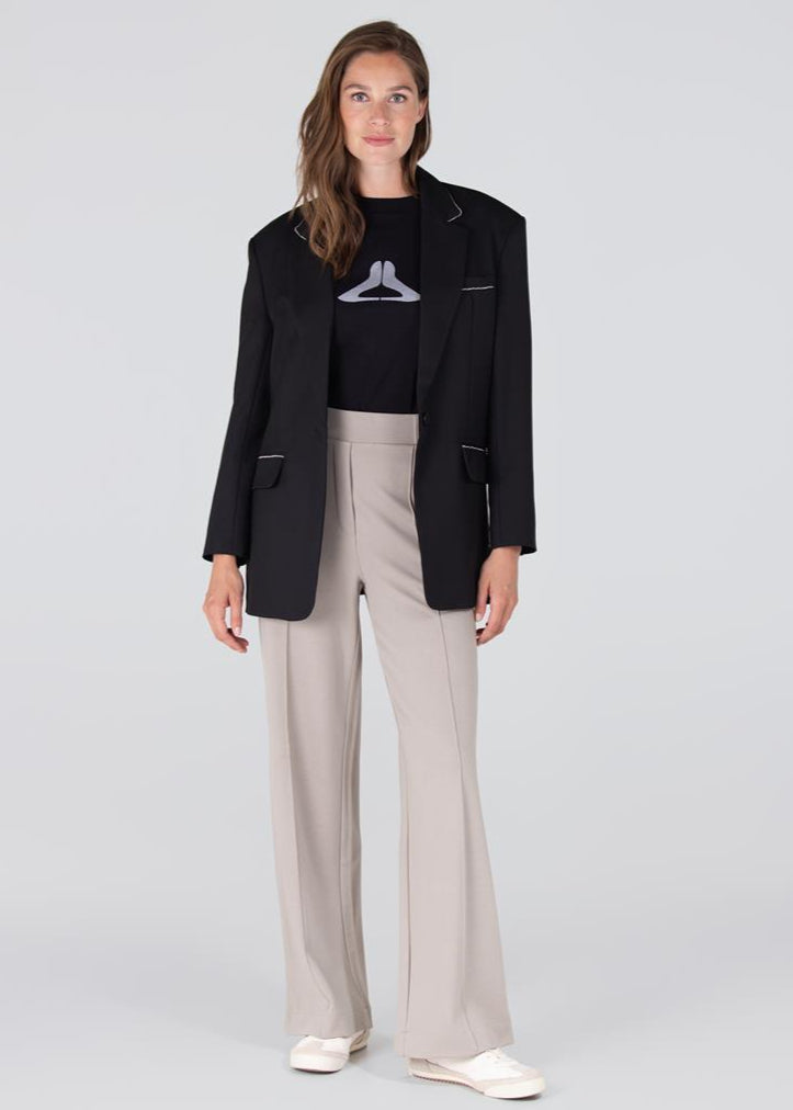Jansen Amsterdam Lola t-shirt met logo | Zwart