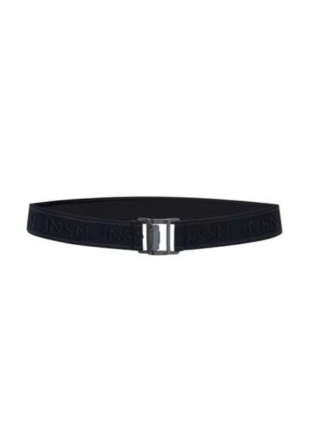 Jansen Amsterdam &nbsp;Zwarte Elas riem met logo en gesp&nbsp;