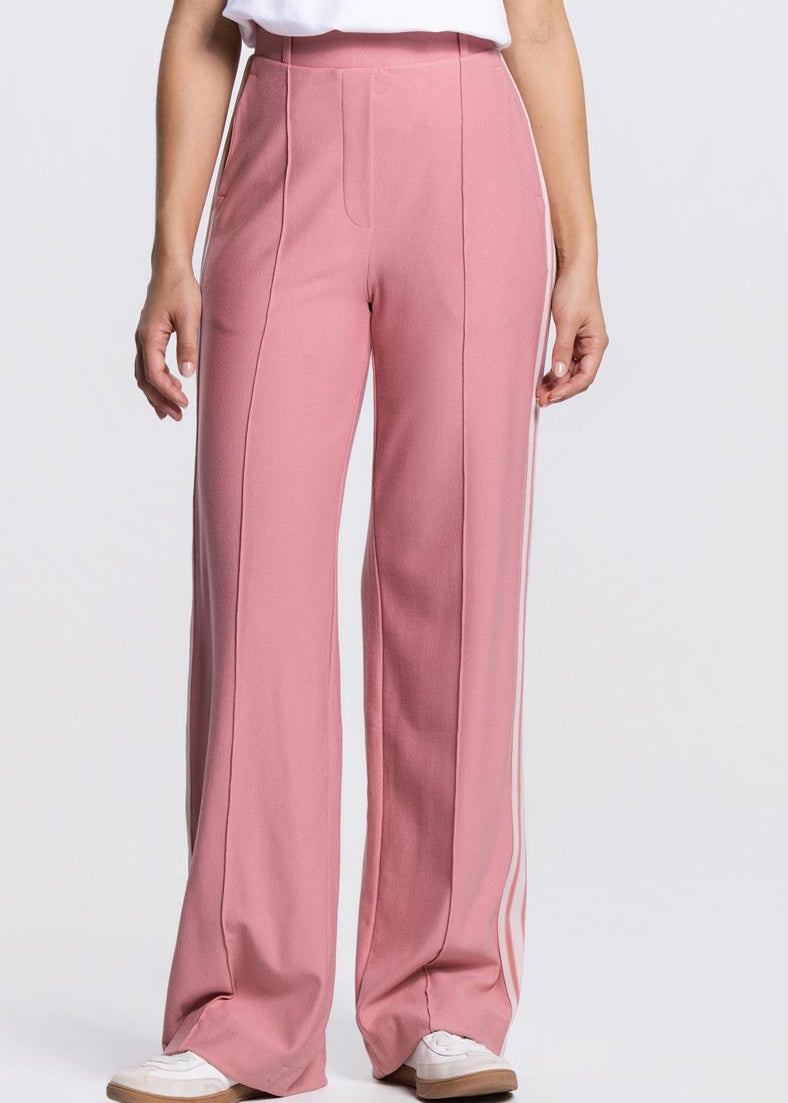 Jansen Amsterdam Aleidas wide leg pantalon in blush