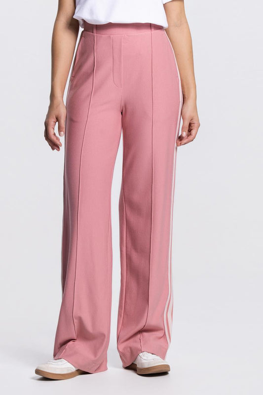 Jansen Amsterdam Aleidas wide leg pantalon in blush