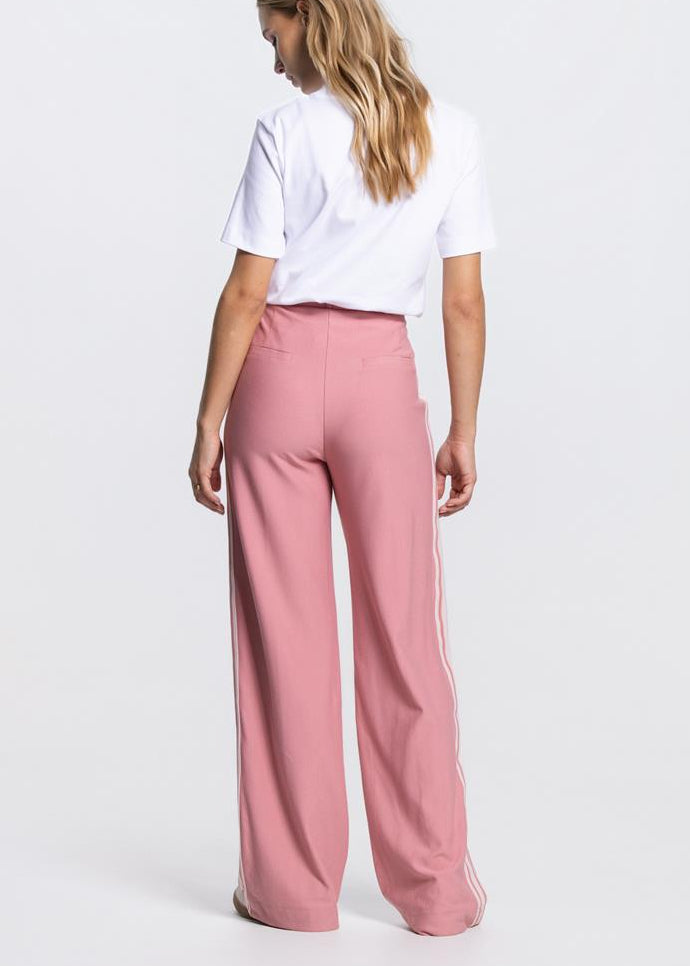 Jansen Amsterdam Aleidas wide leg pantalon in blush