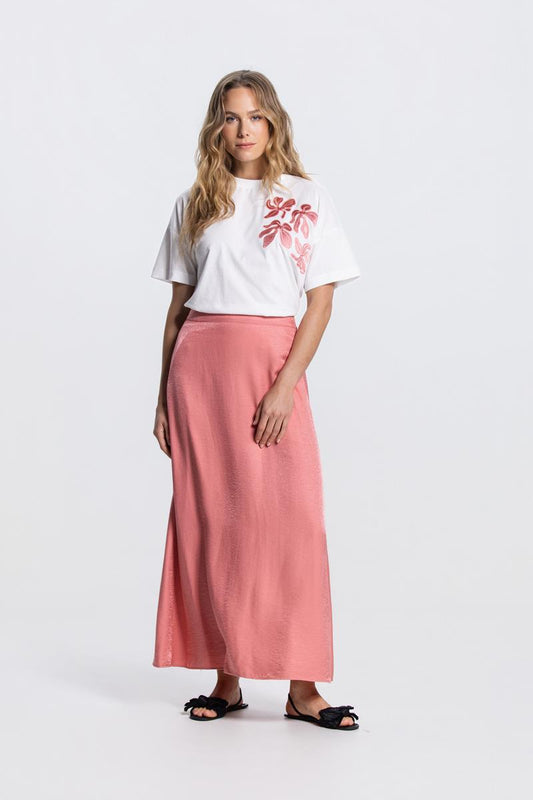Jansen Amsterdam Dahlia glanzende rok in blush
