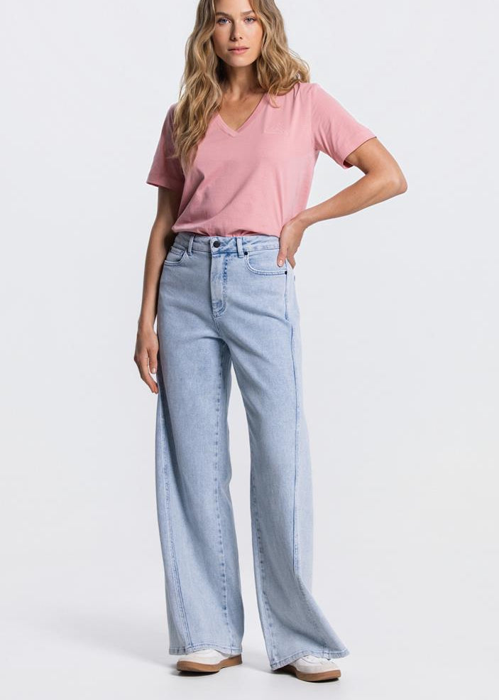 Jansen Jane Wide Leg Jeans in Lichtblauw