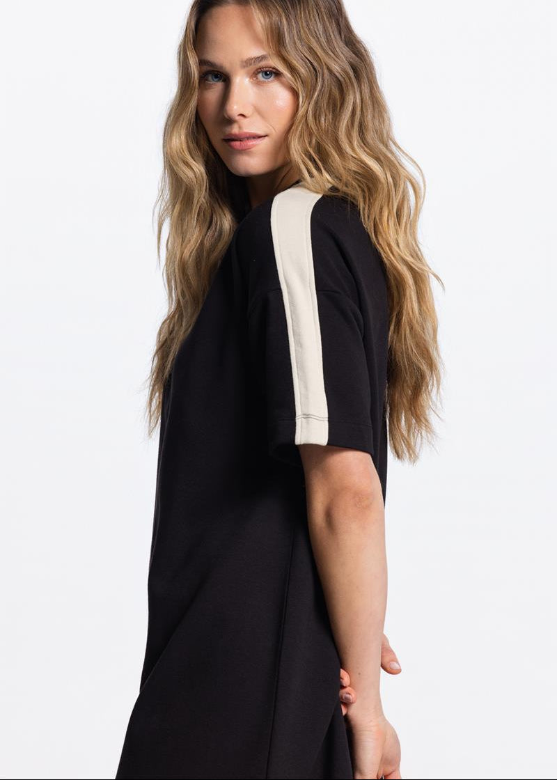 Jansen Amsterdam Marsha sweaterjurk in Zwart