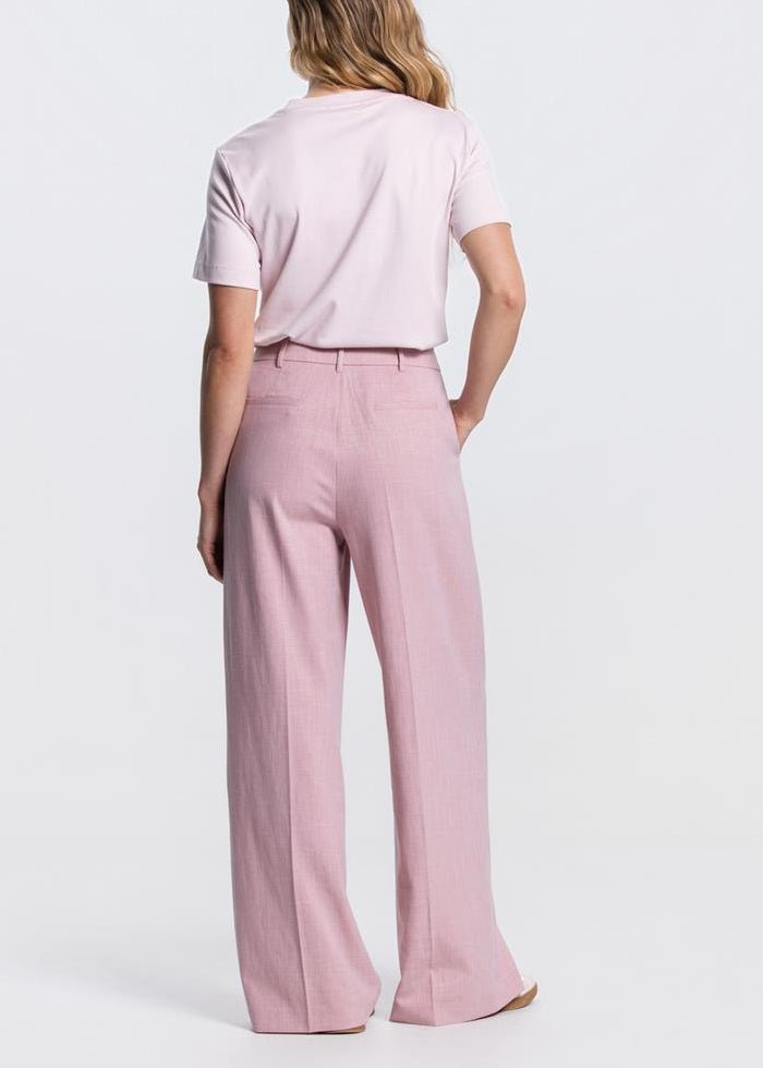 Jansen Amsterdam Nicole wide leg pantalon in Lichtroze