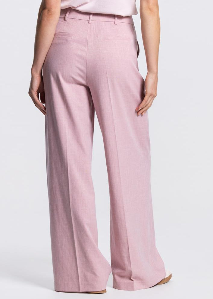 Jansen Amsterdam Nicole wide leg pantalon in Lichtroze
