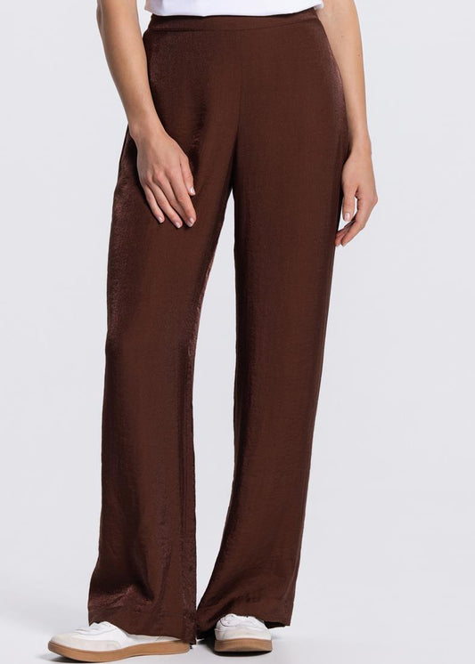 Jansen Amsterdam Pippa wide leg pantalon in bruin
