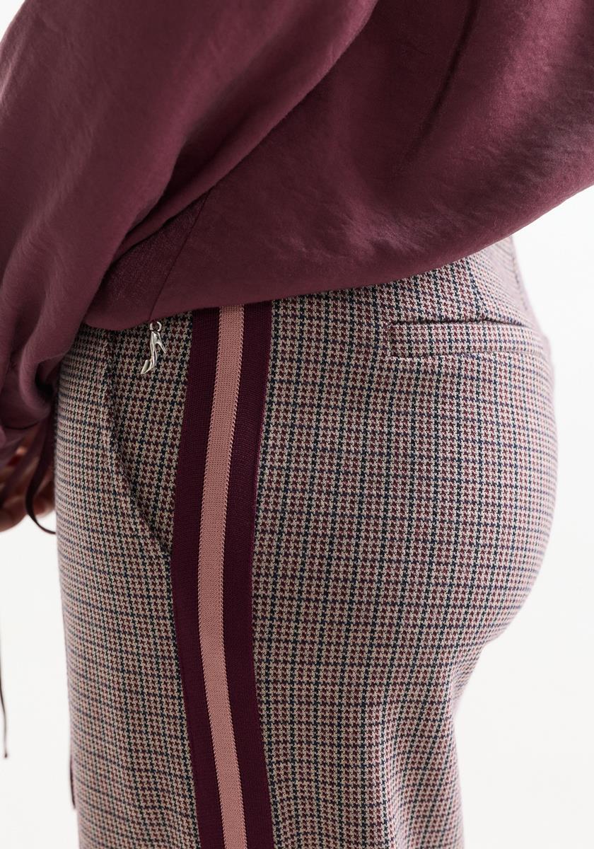 Jansen Amsterdam Pantalon Aleidou | Multicolor Wijnrood