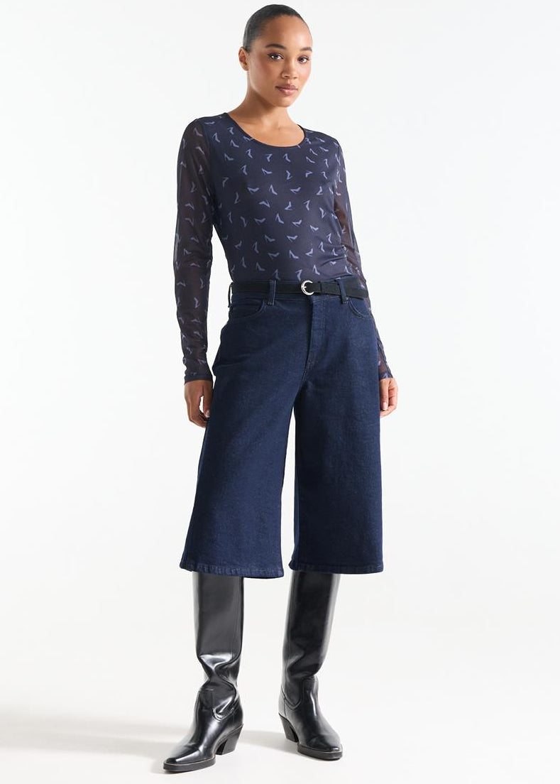 Jansen Amsterdam Donkerblauwe denim jort
