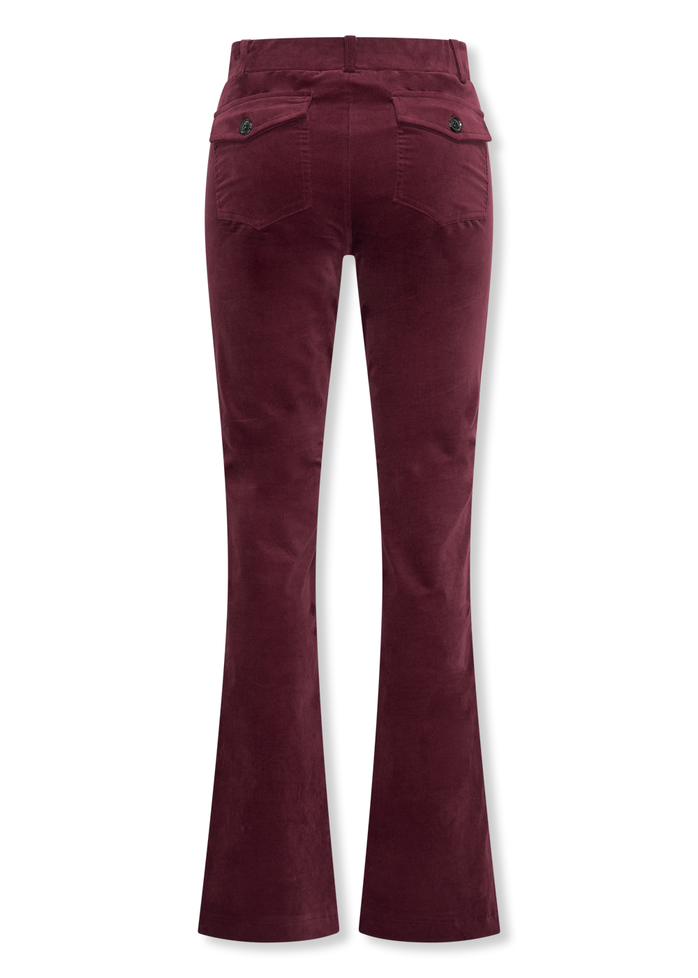 Helena Hart 7559 - BROEK FLAIR VELVET - WINE