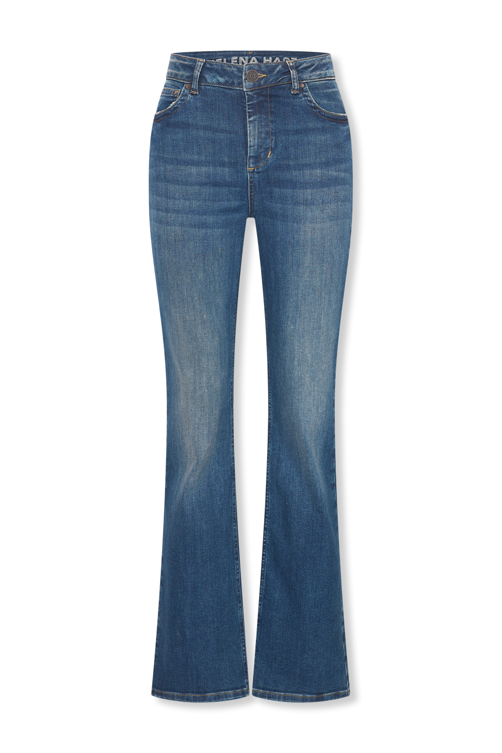 Helena Hart Broek flair Denim vintage blue