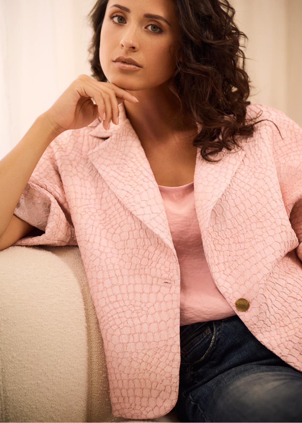 Helena Hart 7733 - BLAZER PIEN CROCO - Roze