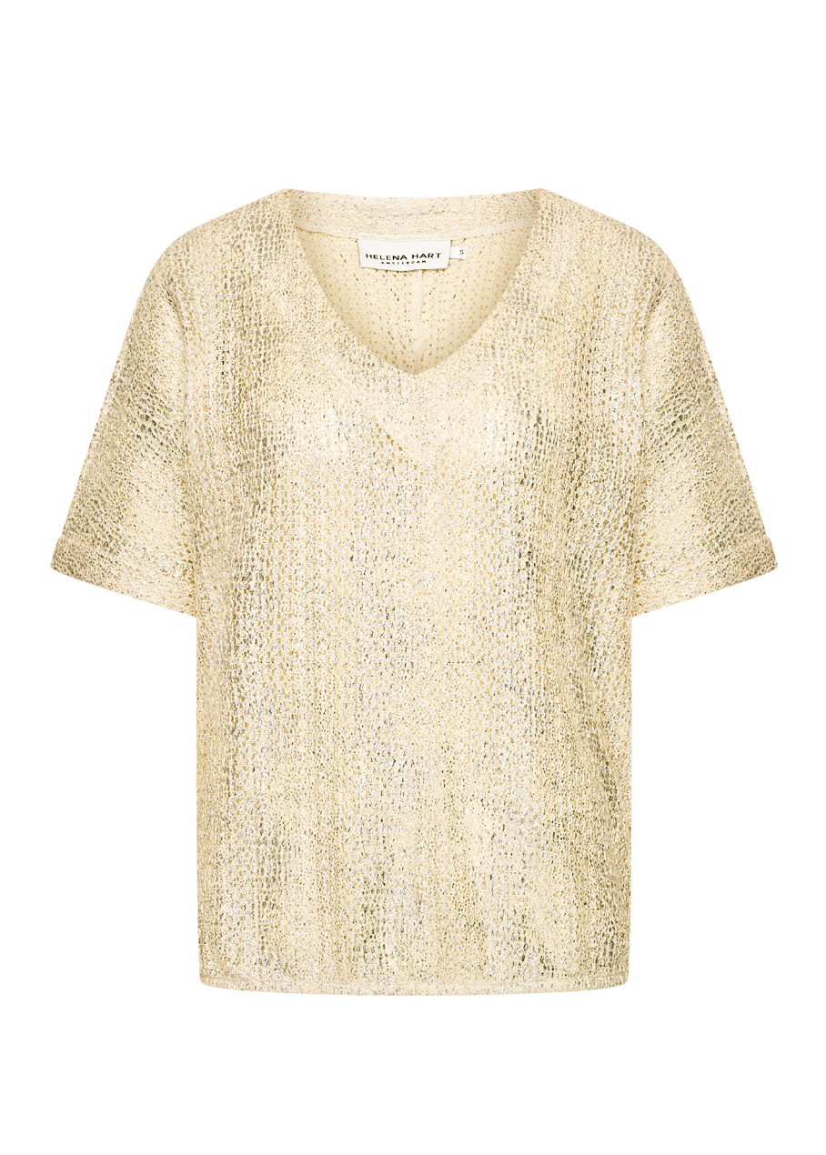 Helena Hart 7768 - TOP KNITT - Zilver en Goud
