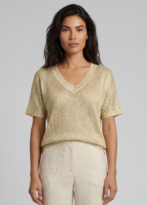 Helena Hart 7768 - TOP KNITT - Zilver en Goud