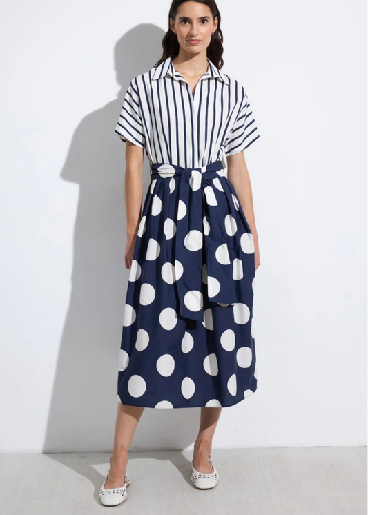 Tinta Vestido Daroca Azul Marino jurk