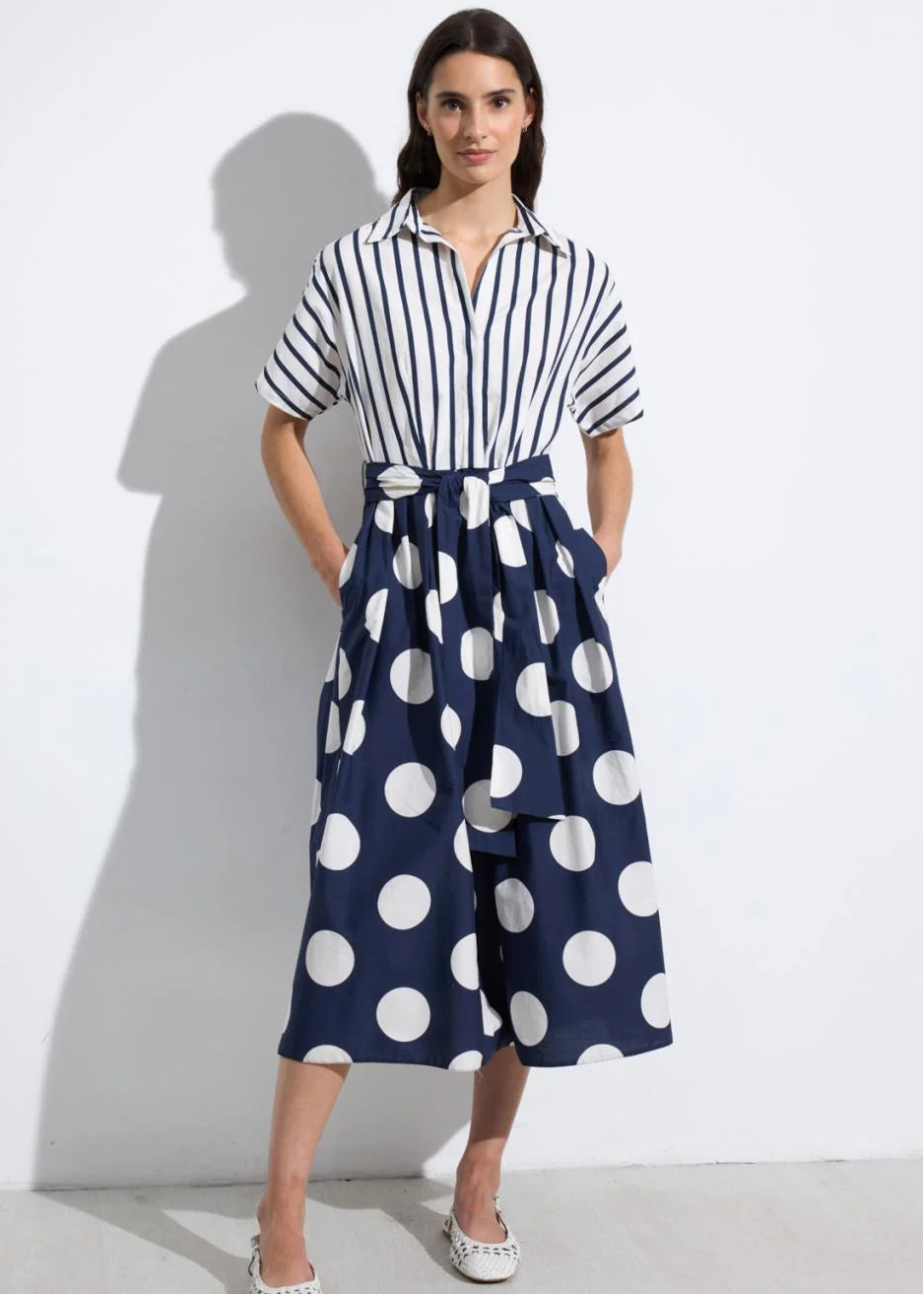 Tinta Vestido Daroca Azul Marino jurk