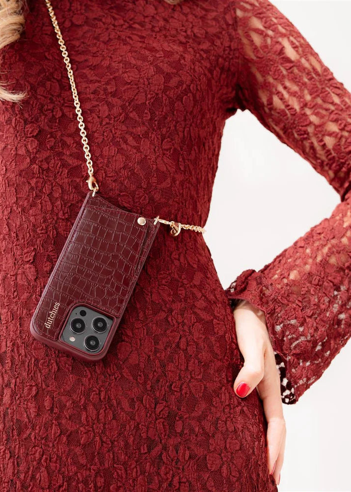 Dutchies Telefoonketting | Spanish | Burgundy