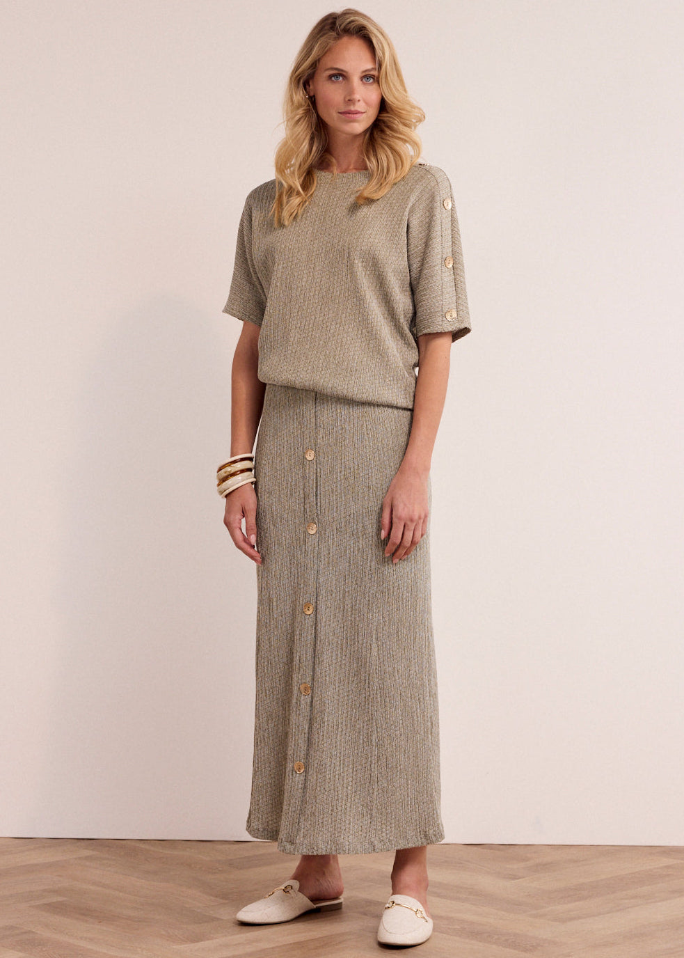 Tramontana Crinkled Maxi Skirt