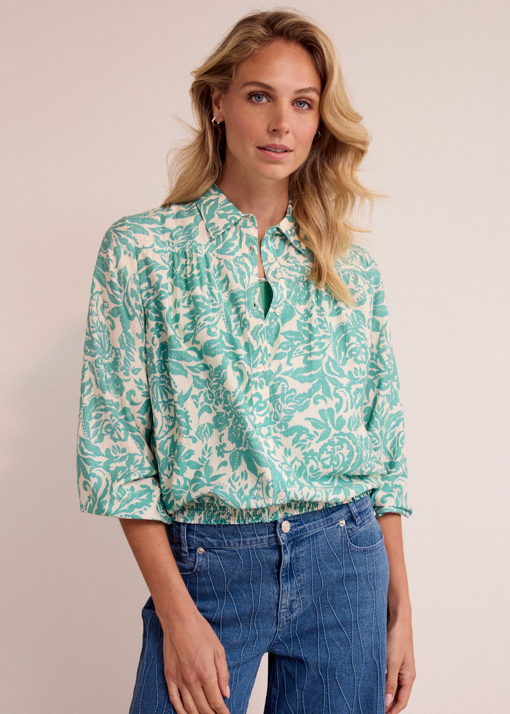 Tramontana Blouse Emerald Flourish