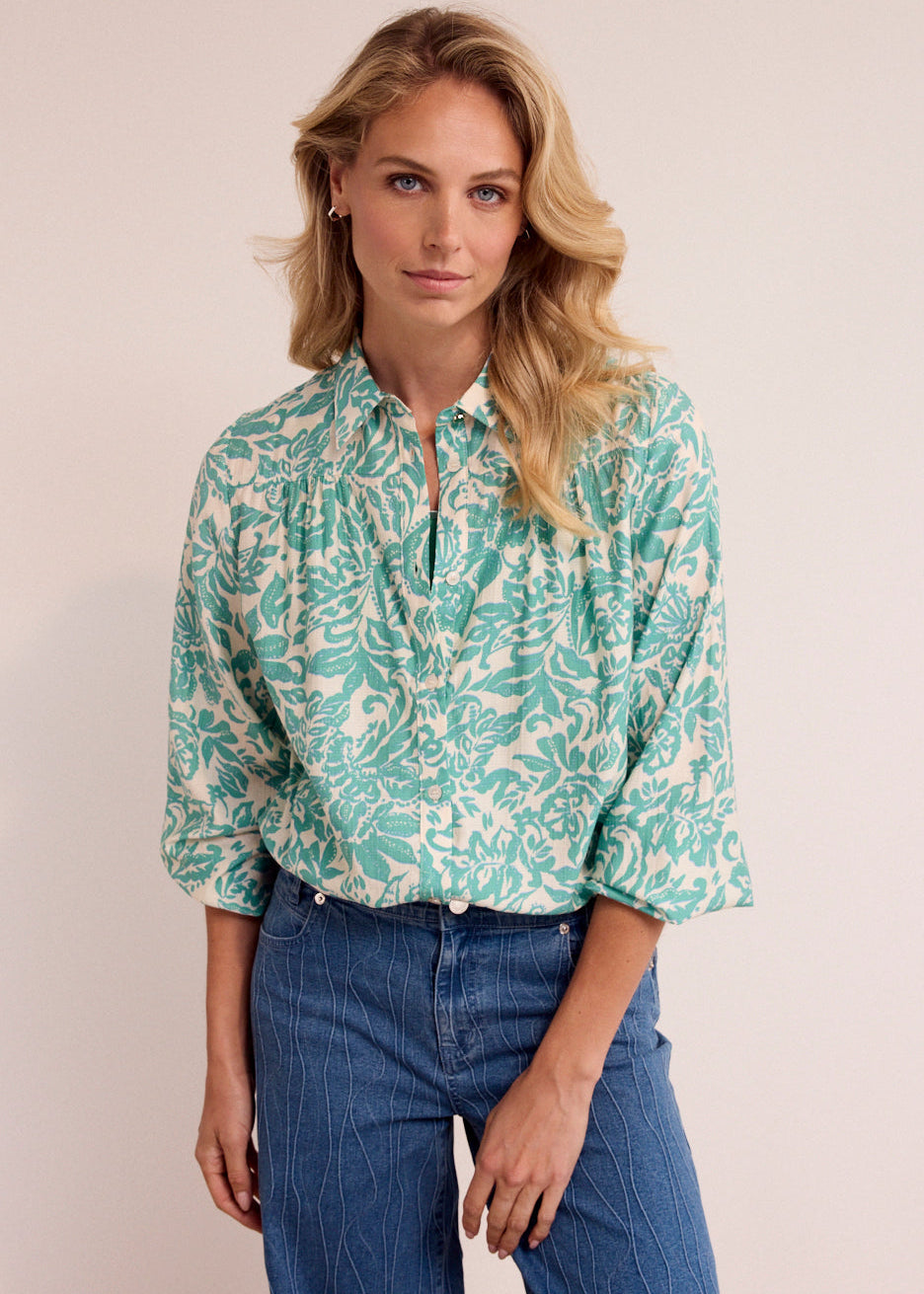 Tramontana Blouse Emerald Flourish