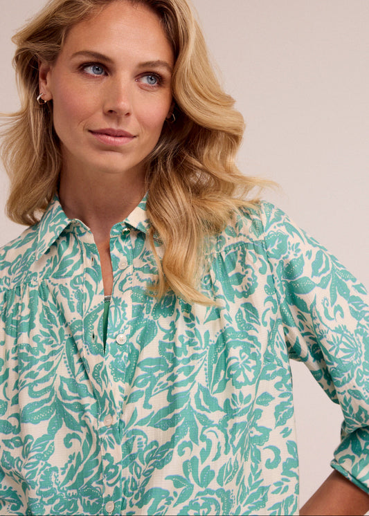 Tramontana Blouse Emerald Flourish