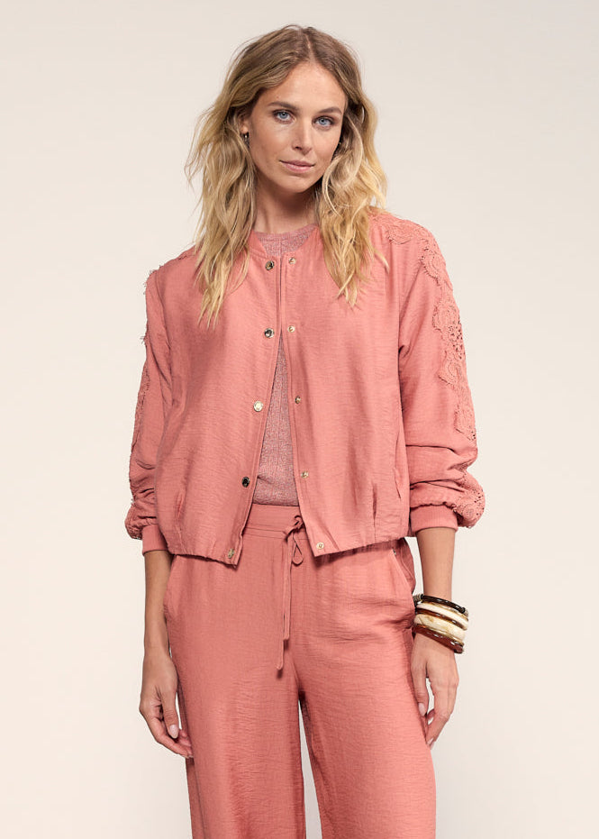 Tramontana Lace Detailed Jacket dustyrose