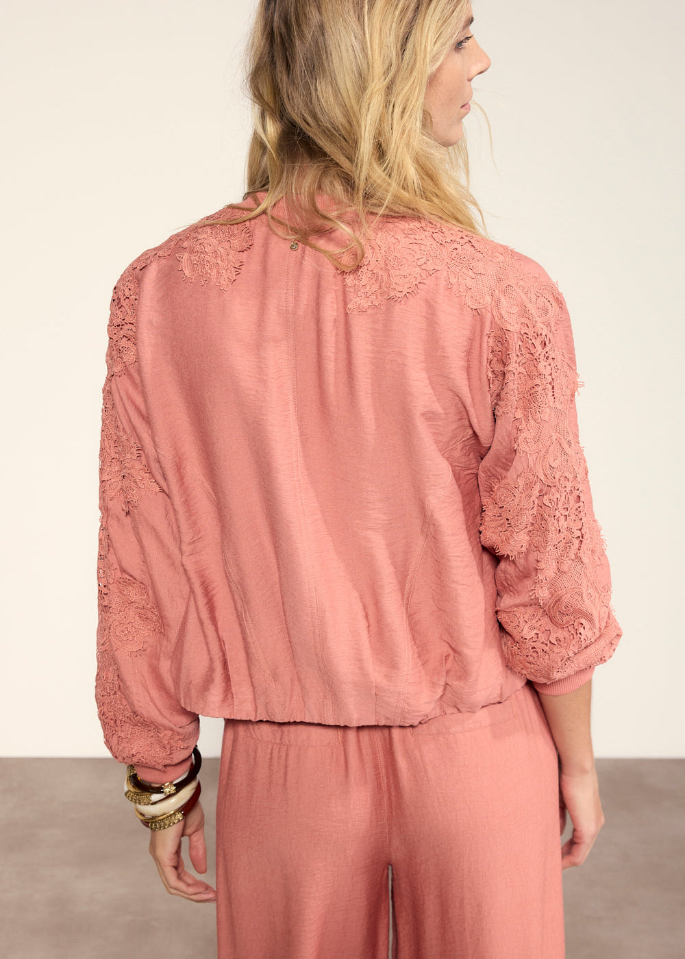 Tramontana Lace Detailed Jacket dustyrose