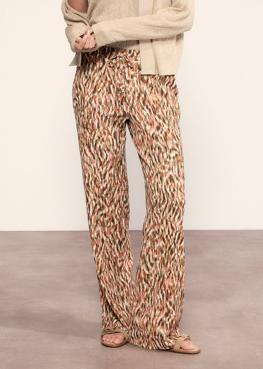 Tramontana Wide-Leg Trousers Animal Brush printaloe