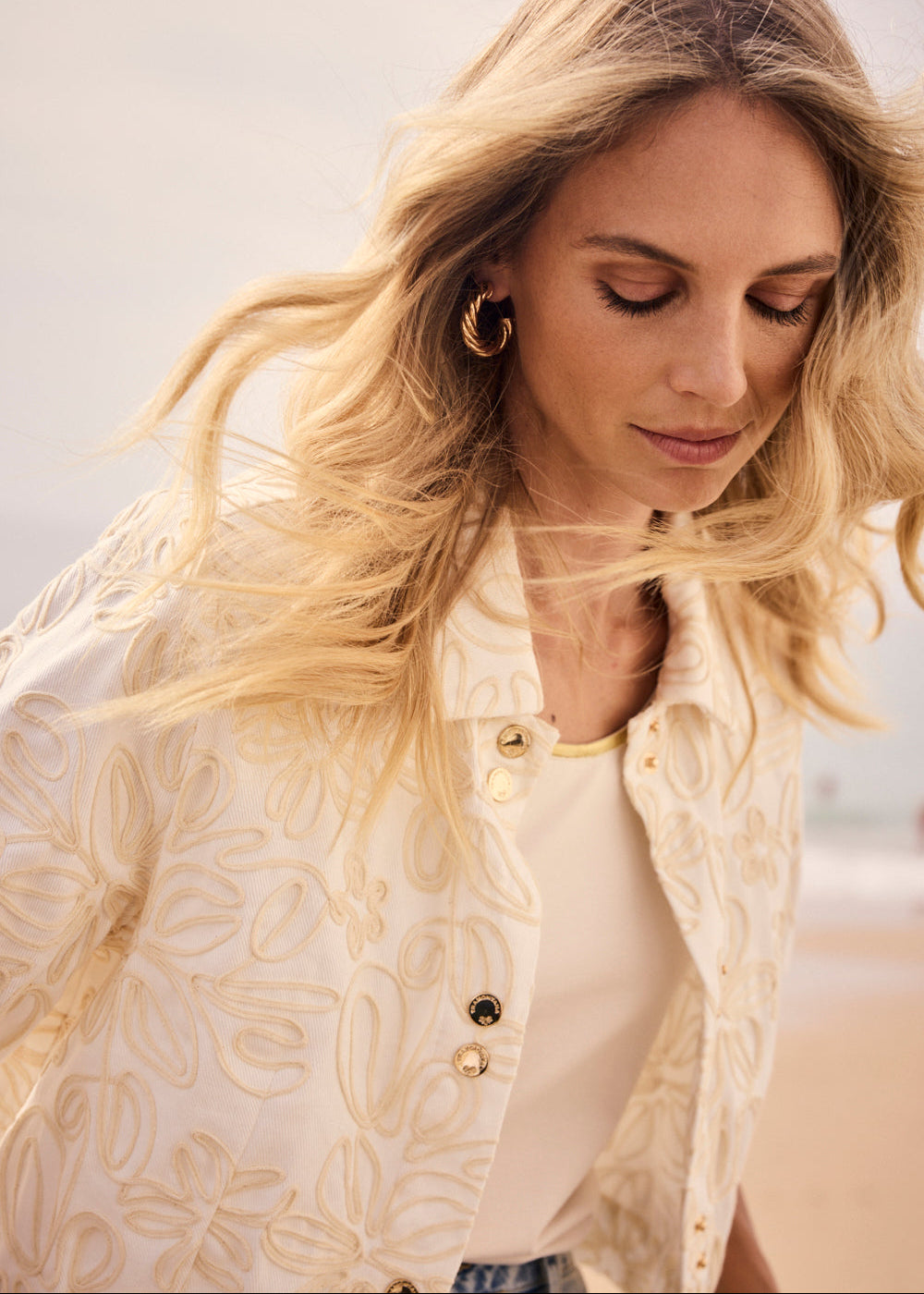 Tramontana Embroidered Denim Jacket