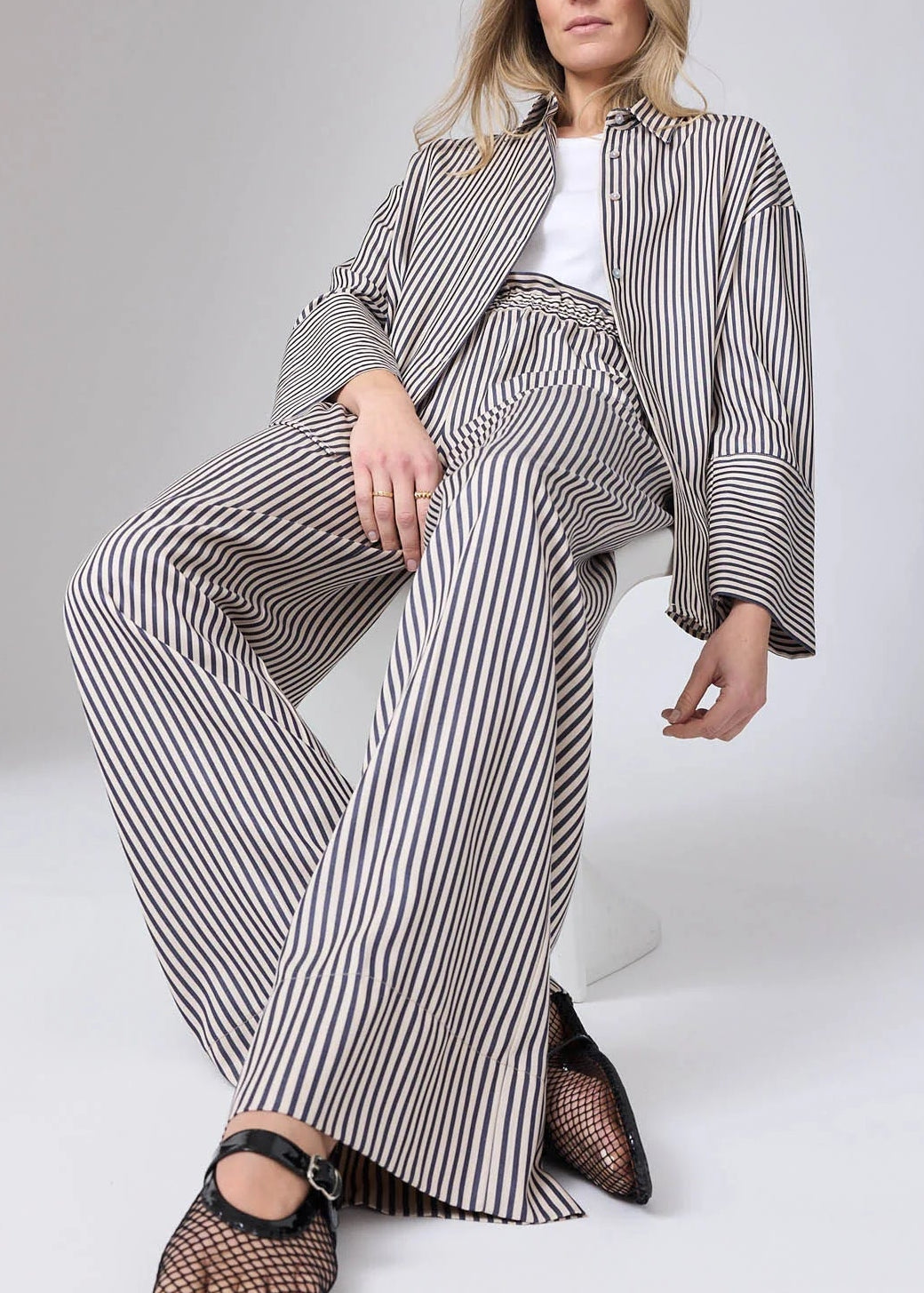 Corel Amsterdam Jaclynn Pants Stripe Tencel