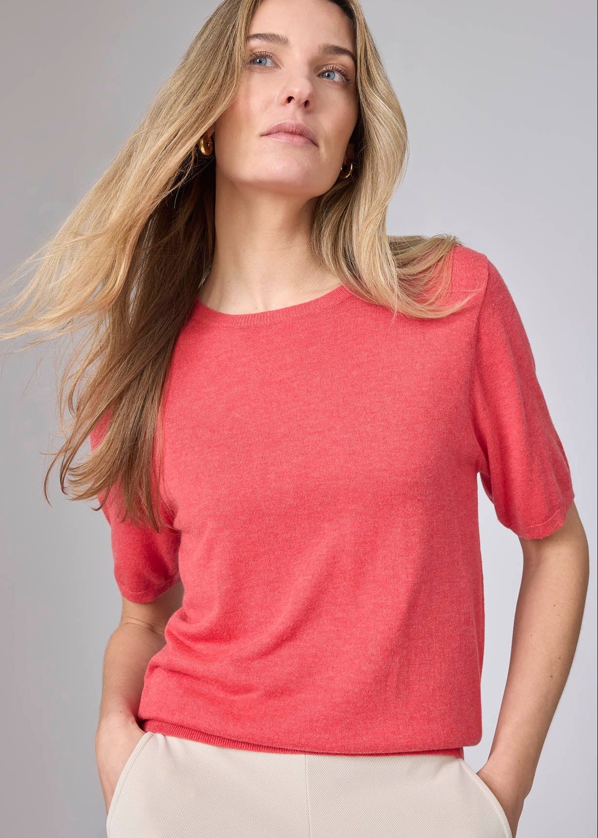 Corel Amsterdam Feline Top Korte Mouw Blush