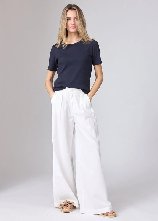 Corel Amsterdam Ella Pants Wide Jeans Soft Optical white