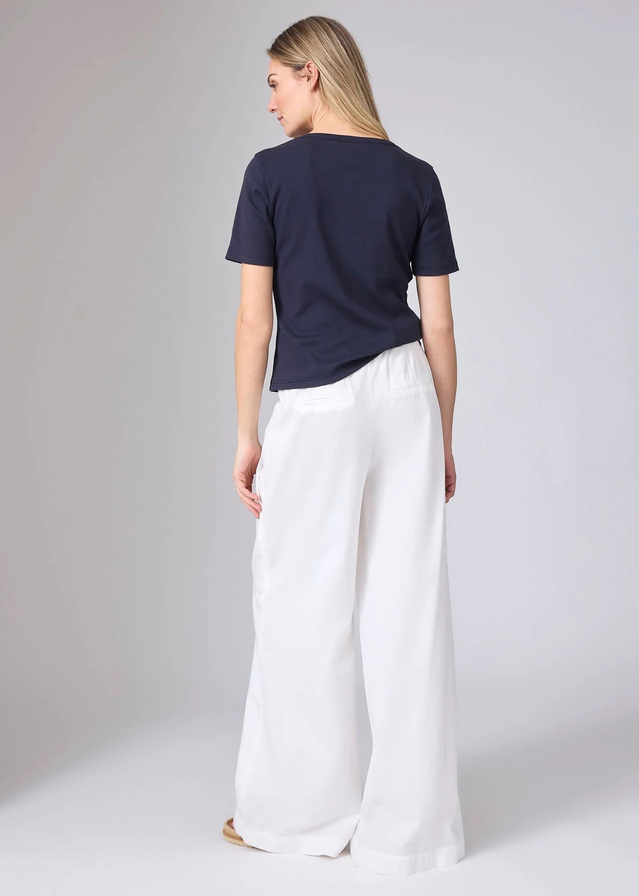 Corel Amsterdam Ella Pants Wide Jeans Soft Optical white