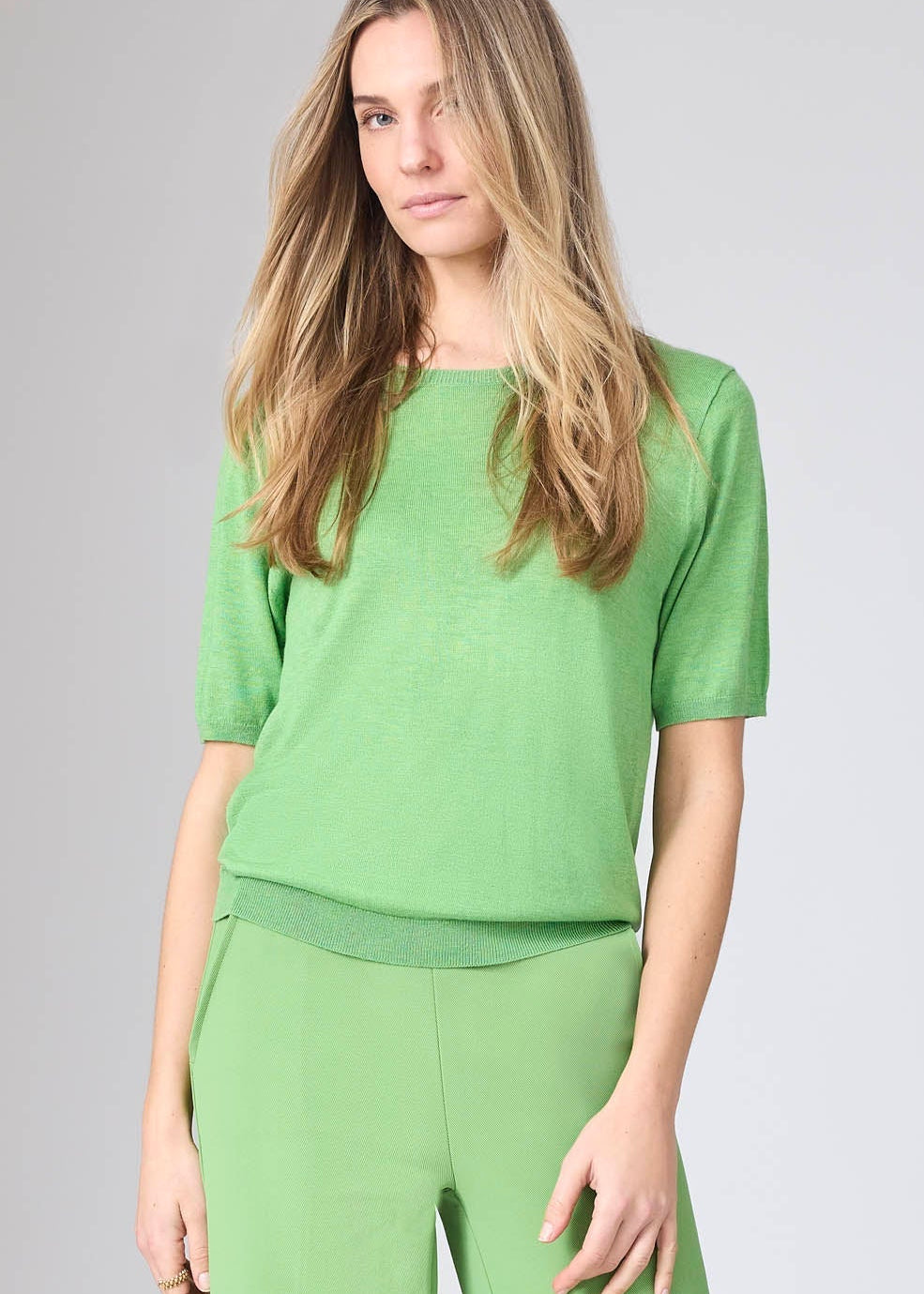 Corel Amsterdam Feline Top Korte Mouw Verde