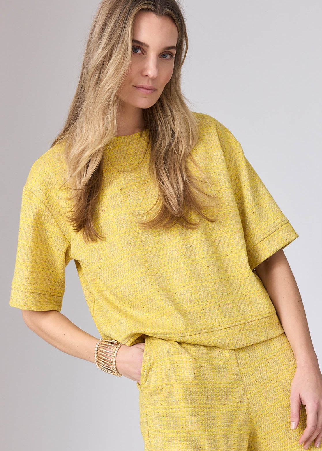 Corel Amsterdam Romee Jaquard Lemon top