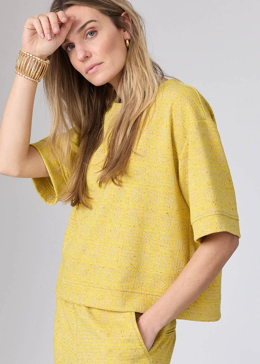 Corel Amsterdam Romee Jaquard Lemon top