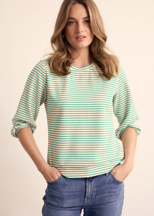 Tramontana Emerald Striped Top