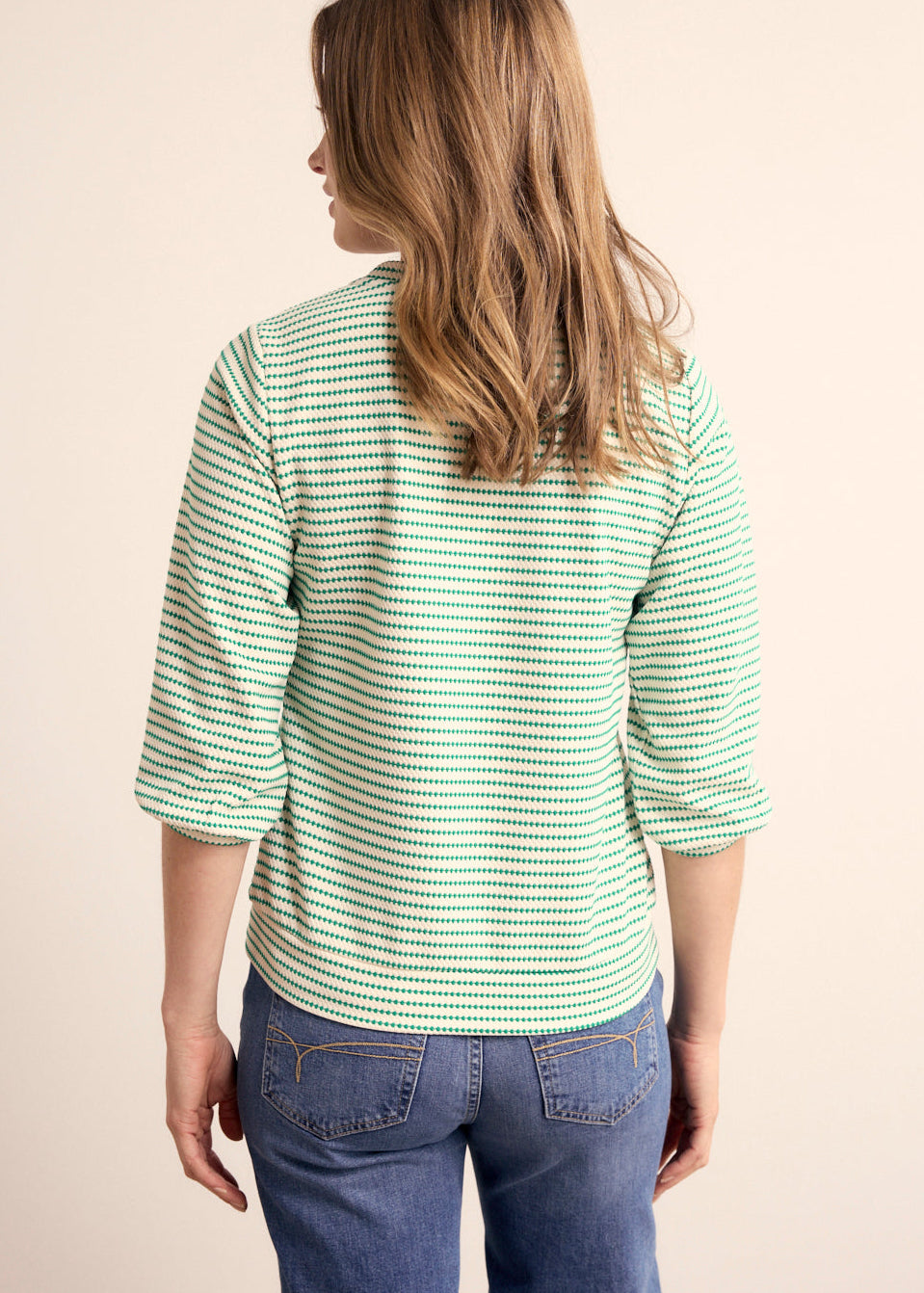 Tramontana Emerald Striped Top