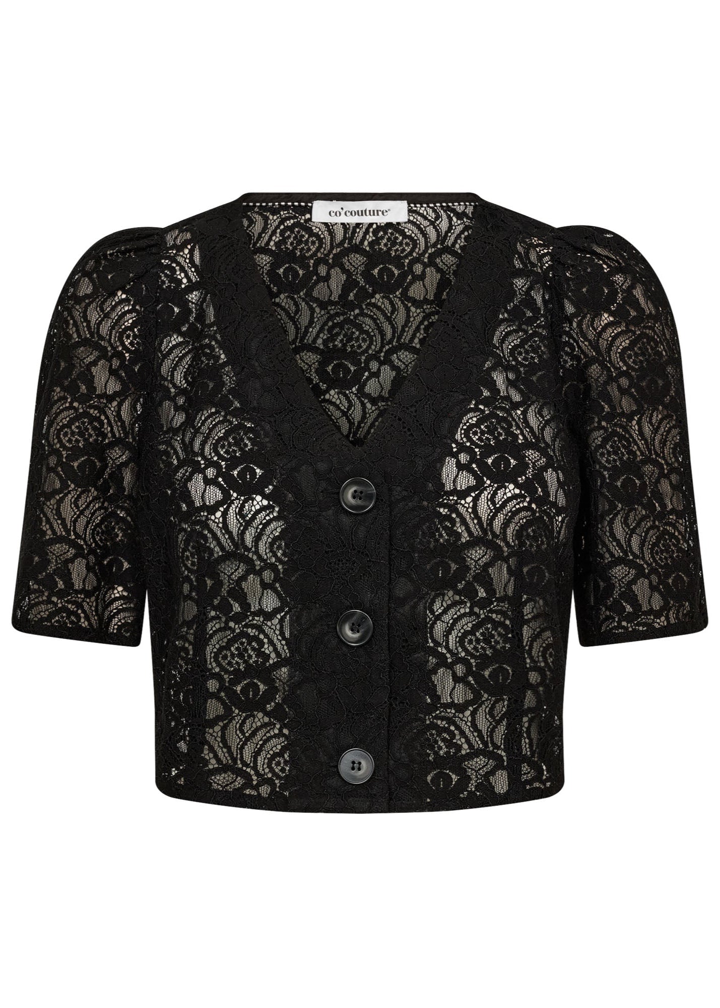 Co'Couture LeroyCC Lace Crop SS Shirt