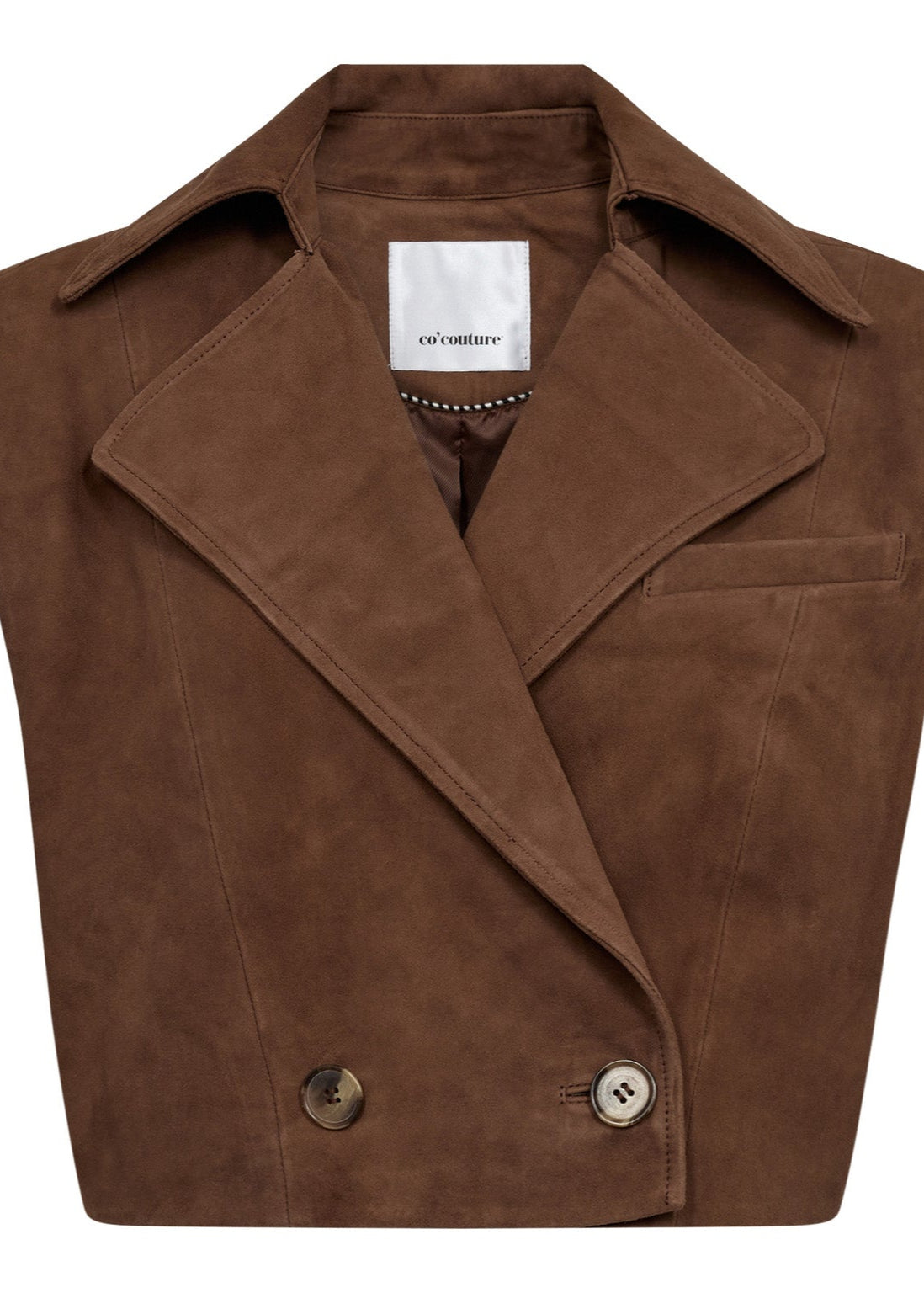 Co'Couture SiennaCC Suede Crop Waistcoat
