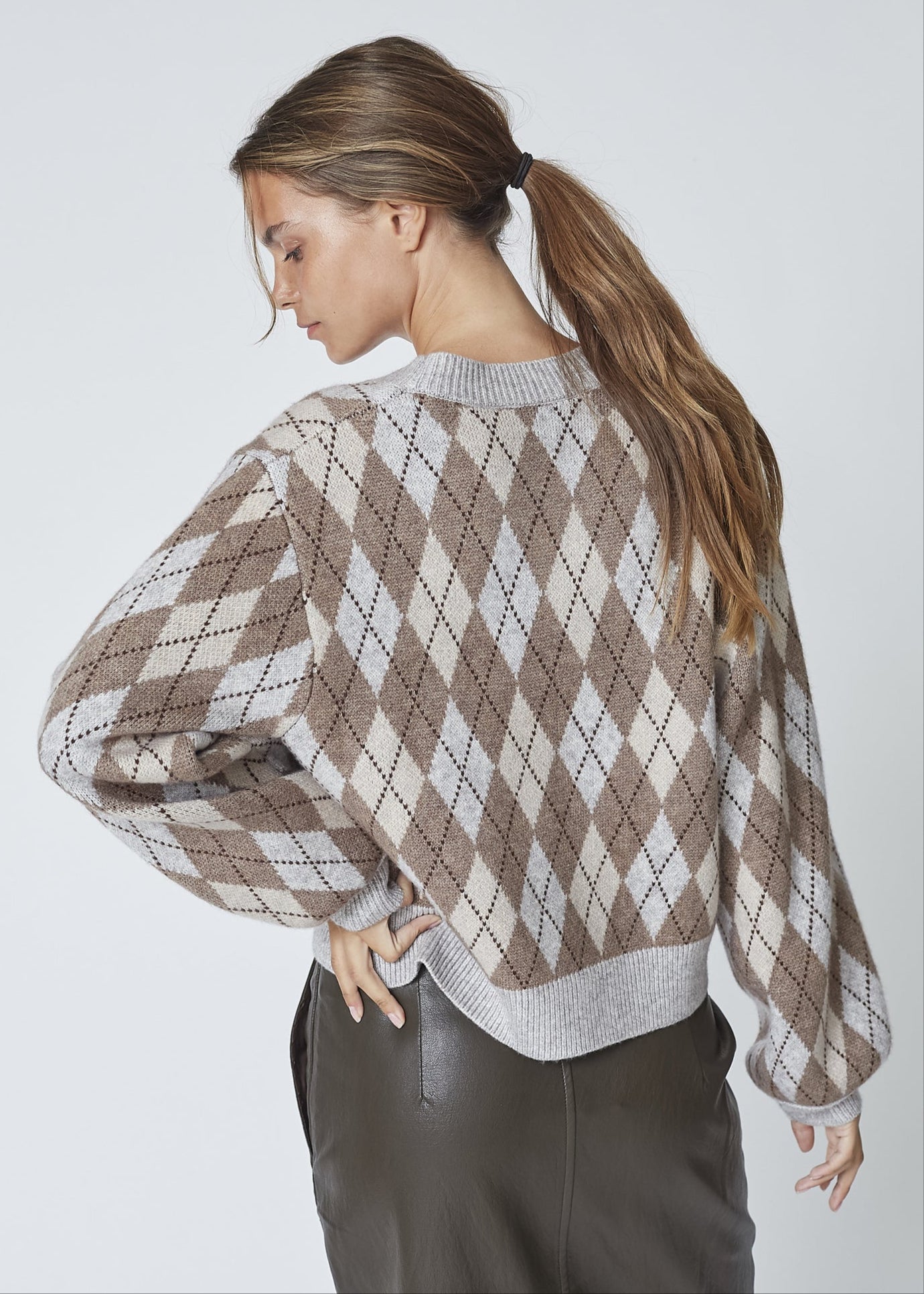 Co'Couture RowCC Check Cardigan