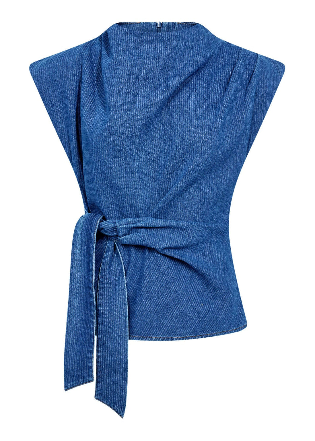 Co'Couture KimmyCC Pleat Top Dark Denim