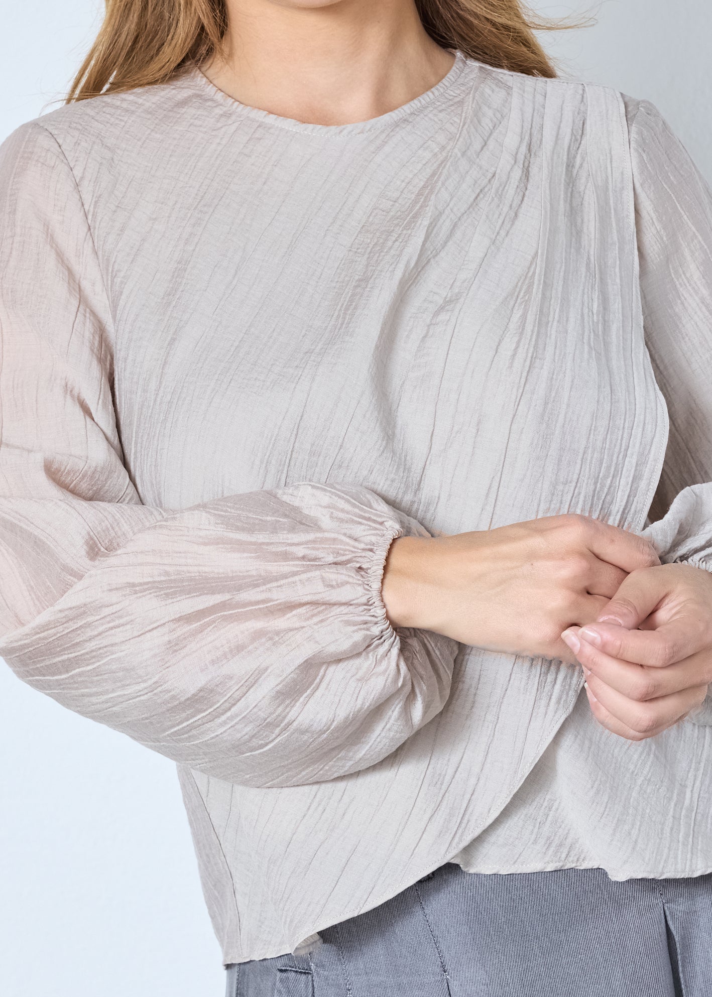 Co'Couture ConnyCC Drape Blouse Mink