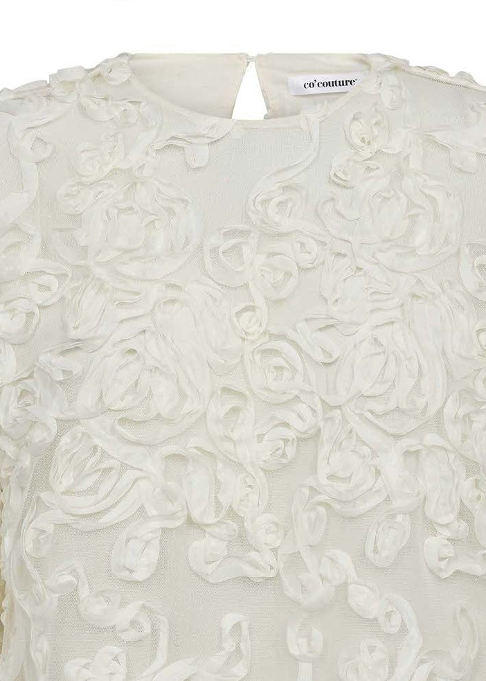 Co'Couture TessyCC Flower Blouse Offhwite