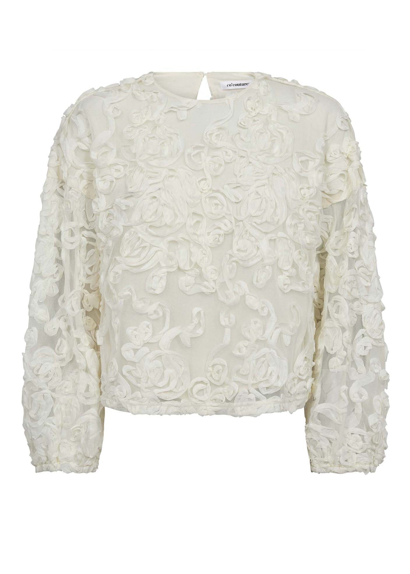Co'Couture TessyCC Flower Blouse Offhwite